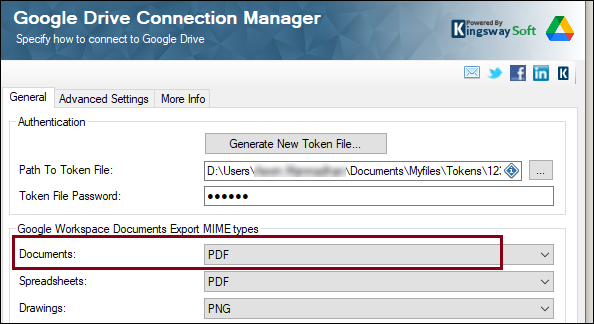 GoogleDrive Connection Manager Export types.png